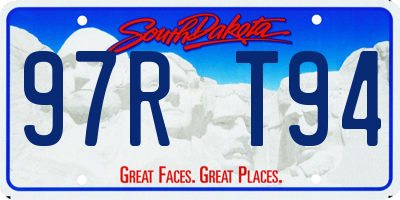 SD license plate 97RT94