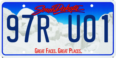 SD license plate 97RU01