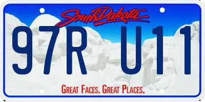 SD license plate 97RU11