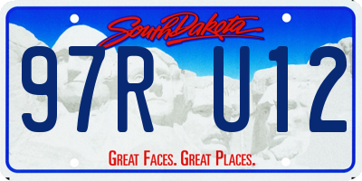 SD license plate 97RU12