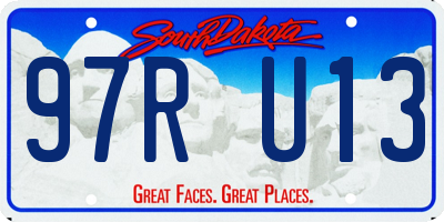 SD license plate 97RU13
