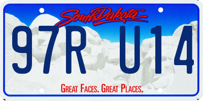 SD license plate 97RU14
