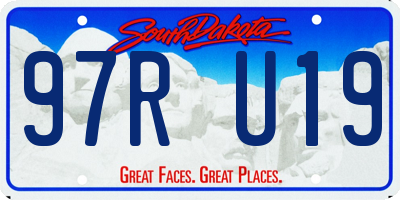 SD license plate 97RU19