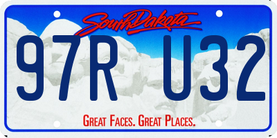 SD license plate 97RU32