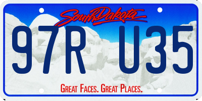 SD license plate 97RU35