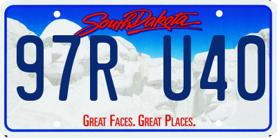 SD license plate 97RU40