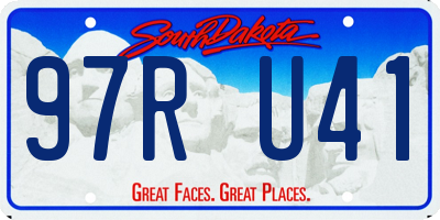 SD license plate 97RU41
