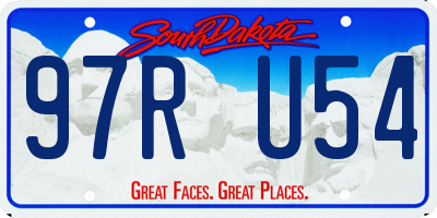 SD license plate 97RU54