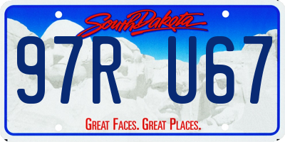 SD license plate 97RU67