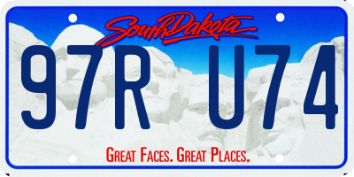 SD license plate 97RU74