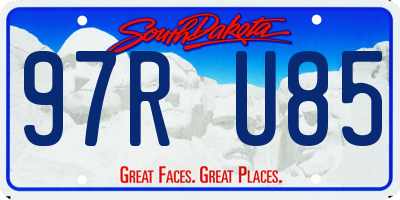 SD license plate 97RU85