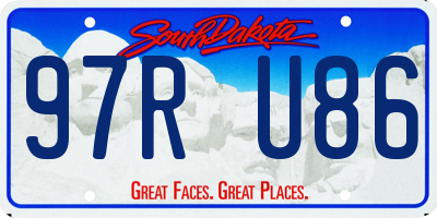 SD license plate 97RU86