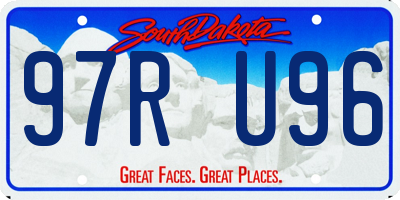 SD license plate 97RU96