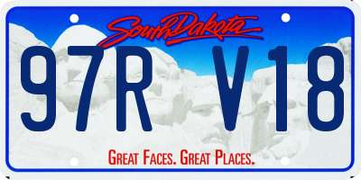SD license plate 97RV18