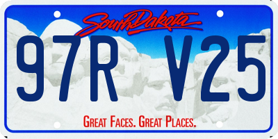 SD license plate 97RV25