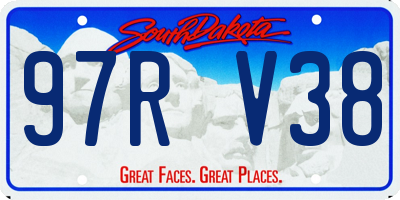 SD license plate 97RV38