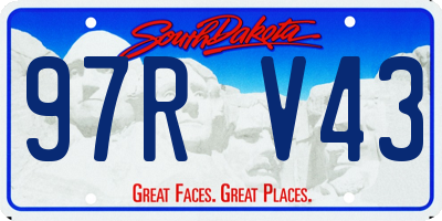 SD license plate 97RV43