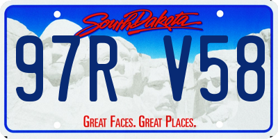 SD license plate 97RV58