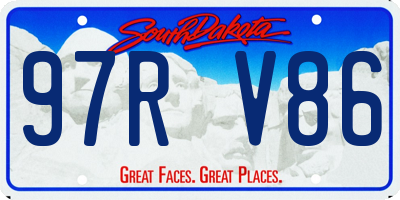 SD license plate 97RV86