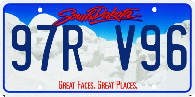 SD license plate 97RV96