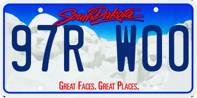 SD license plate 97RW00