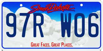 SD license plate 97RW06