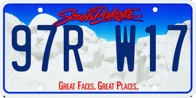 SD license plate 97RW17