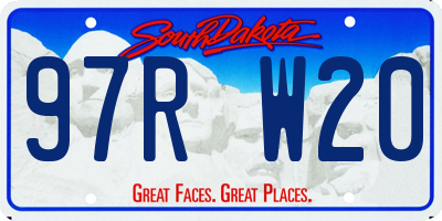 SD license plate 97RW20