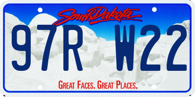 SD license plate 97RW22