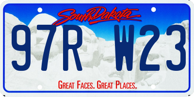 SD license plate 97RW23