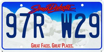 SD license plate 97RW29