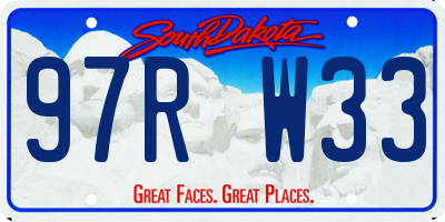 SD license plate 97RW33