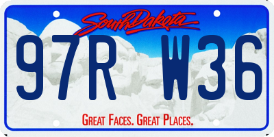 SD license plate 97RW36