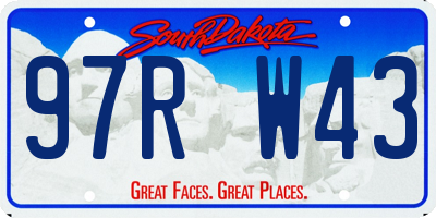 SD license plate 97RW43