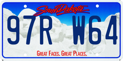 SD license plate 97RW64