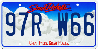 SD license plate 97RW66