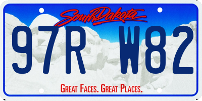 SD license plate 97RW82