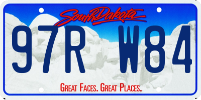 SD license plate 97RW84