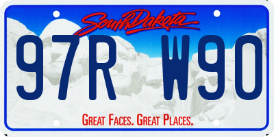 SD license plate 97RW90