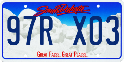 SD license plate 97RX03