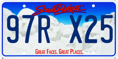 SD license plate 97RX25