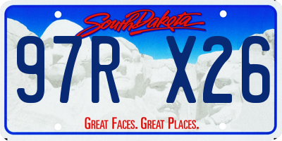 SD license plate 97RX26
