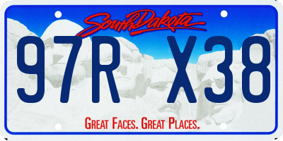 SD license plate 97RX38