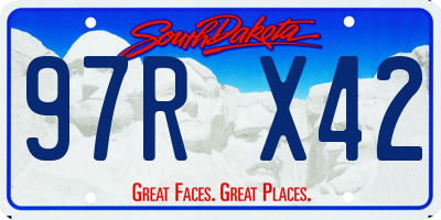 SD license plate 97RX42