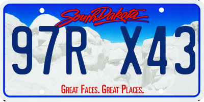 SD license plate 97RX43