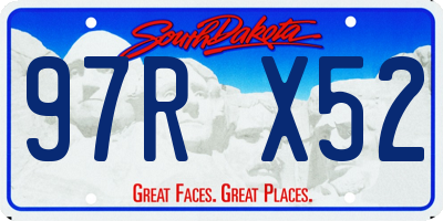 SD license plate 97RX52