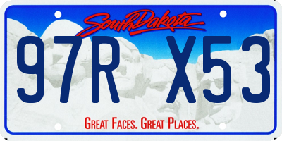 SD license plate 97RX53