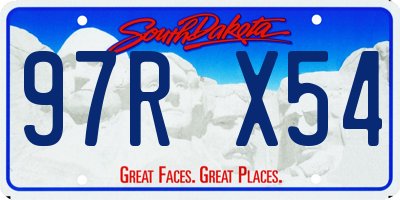 SD license plate 97RX54