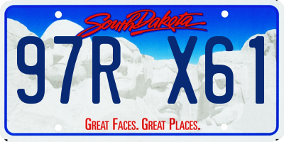 SD license plate 97RX61