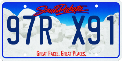 SD license plate 97RX91
